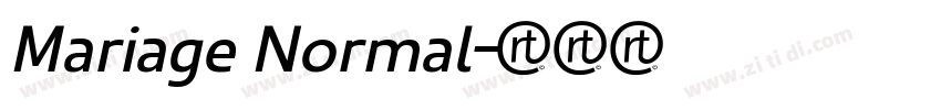 Mariage Normal字体转换